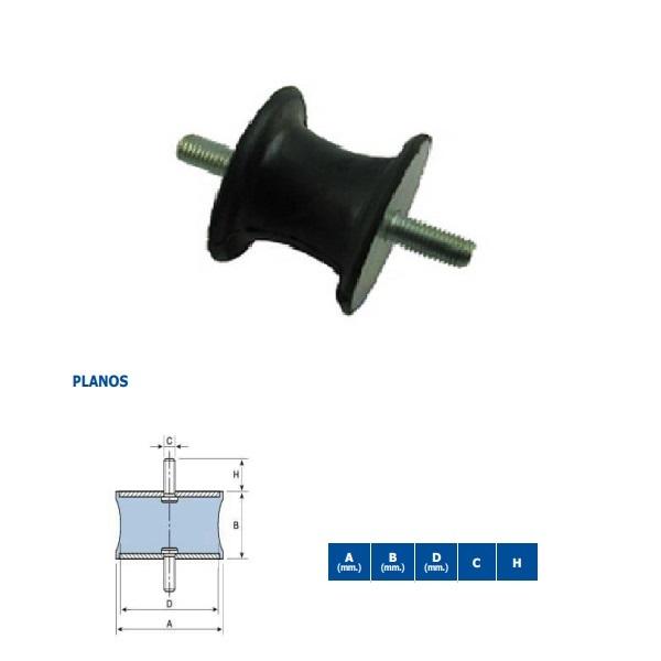 Thumb do produto Apoio Macho  40x28xM10mm Diabolo MGO