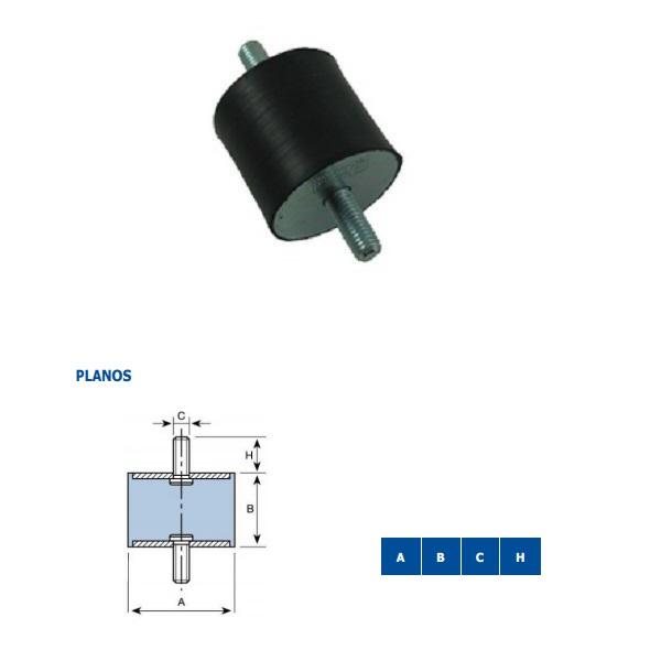 Thumb do produto Apoio Macho  40x30xM 8x20mm MGO
