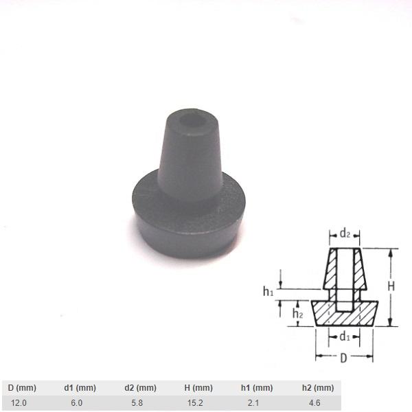 Thumb do produto Batente / Pé PVC  12x6x5.8x15.2x2.1x4.6mm  MGO