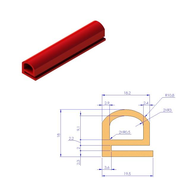 Thumb do produto Vedante Silicone  P/Fornos 18x19.5mm c/tubo c/encaixe MGO