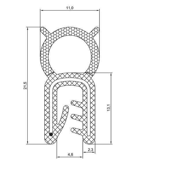 Thumb do produto Guarda Vento Mala 11x21.5mm EPDM MGO