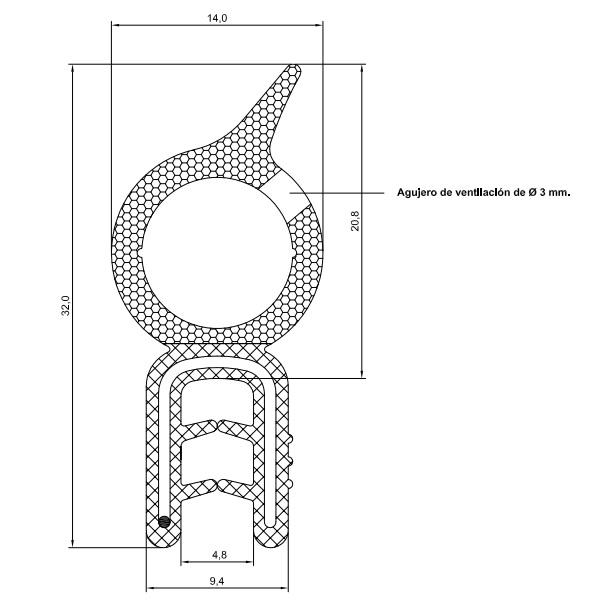 Thumb do produto Guarda Vento Mala 14x32mm (1-3mm) MGO
