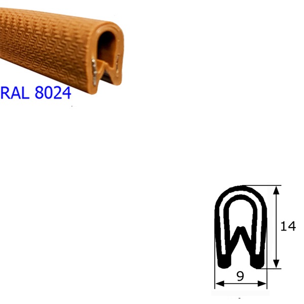 Thumb do produto Guarda Vento Simples 9x14mm Medio Castanho Claro (RAL8024)  MGO