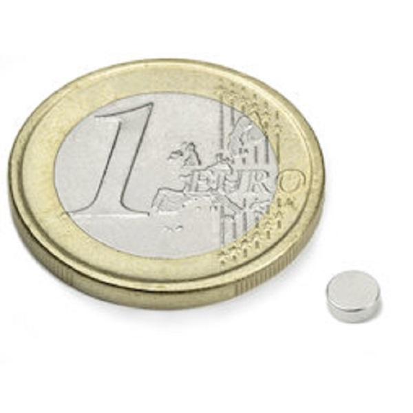Thumb do produto Iman Neodimio Disco   4x 2mm (N35) (0.19Kg) MGO