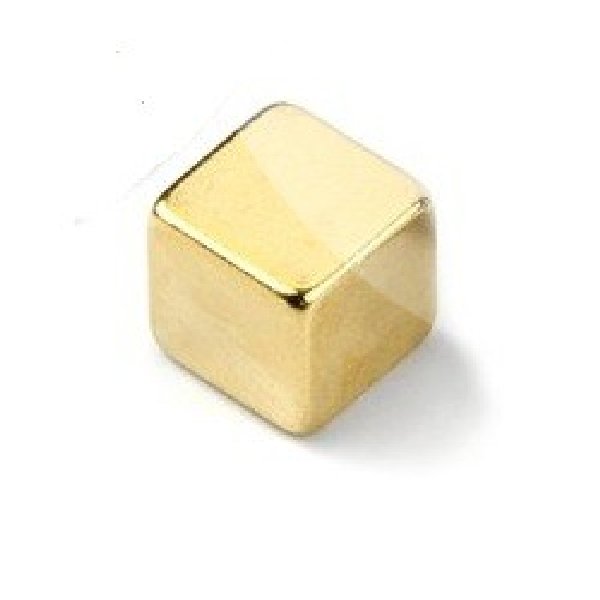 Thumb do produto Iman Neodimio Cubo  5mm (N42Ni) (1.2Kg) Dourado MGO