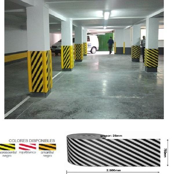 Thumb do produto Protector Parede Parque Estacionamento 25x750mm Vermellho/Branco c/Adesivo MGO