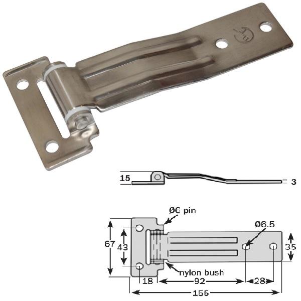 Thumb do produto Fecho Metalico Porta 67x155mm Aço MGO