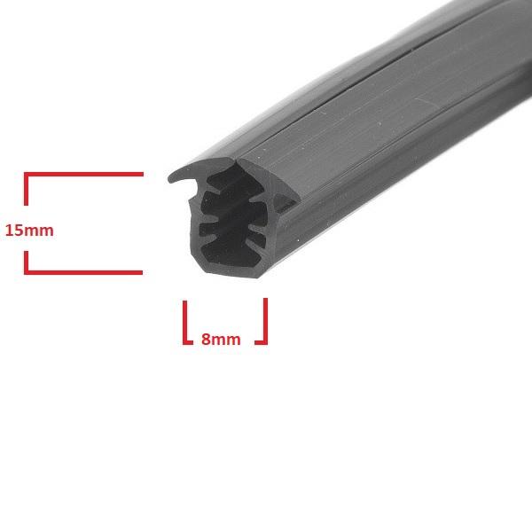 Thumb do produto Vedante Maciço EPDM p/Aluminios (mt) Preto 8x15mm MGO