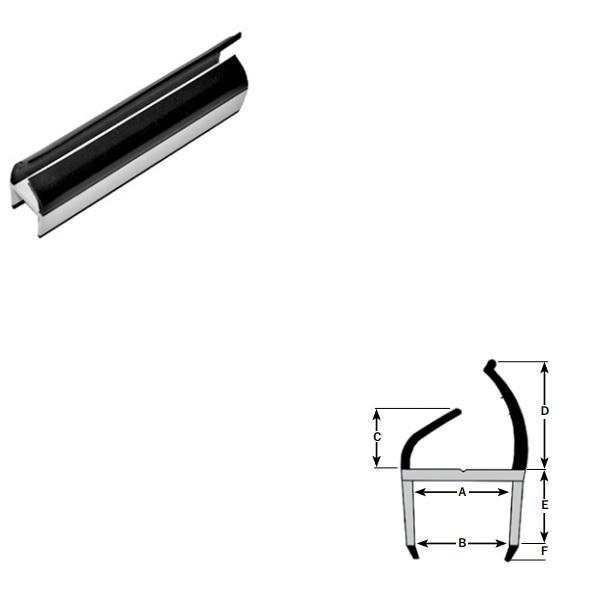 Thumb do produto Perfil Borracha/PVC Portas A30xB15x36x20mm (2,8mt) MGO