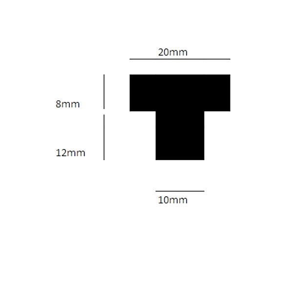 Thumb do produto Vedante Maciço em T 22x20mm MGO