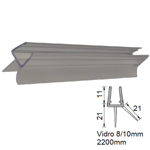 Thumb do produto Perfil PVC Cabine de Duche c/Duas Abas 10mm abas de 21/21mm  (2.2mt) MGO